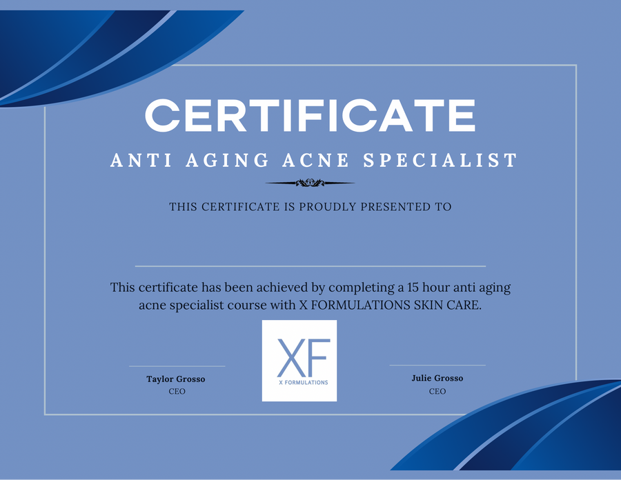 XF Anti-Aging Acne+ Specialist Training and XF ACNE AGING Certification